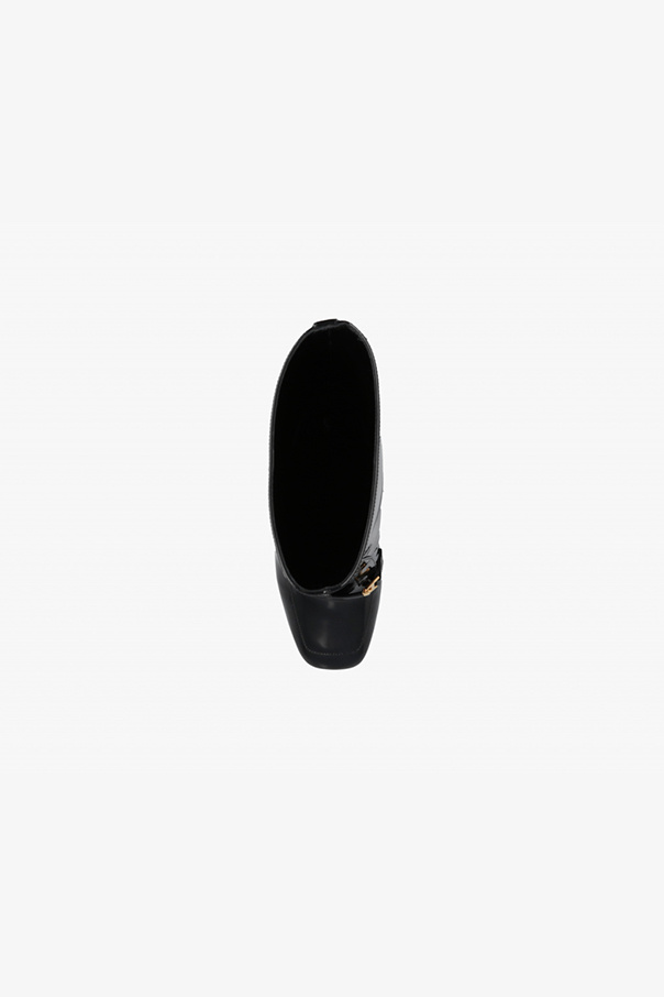 SAINT LAURENT 4693380U90N 1000 BLACK Calf Leather